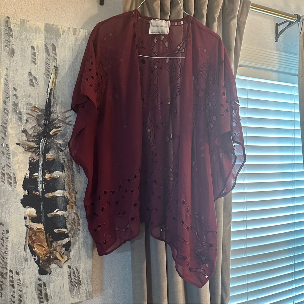 Elegant Burgundy Women's Top